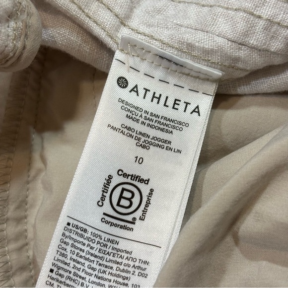 Athleta Cabo Linen Joggers Micro Cheetah Print
Size 10 Summer Vacation Travel - Picture 12 of 13